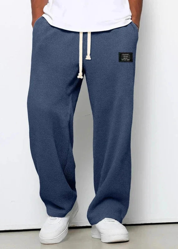 Men's Elastic Waist Trousers – Lightweight Casual Drawstring Design
