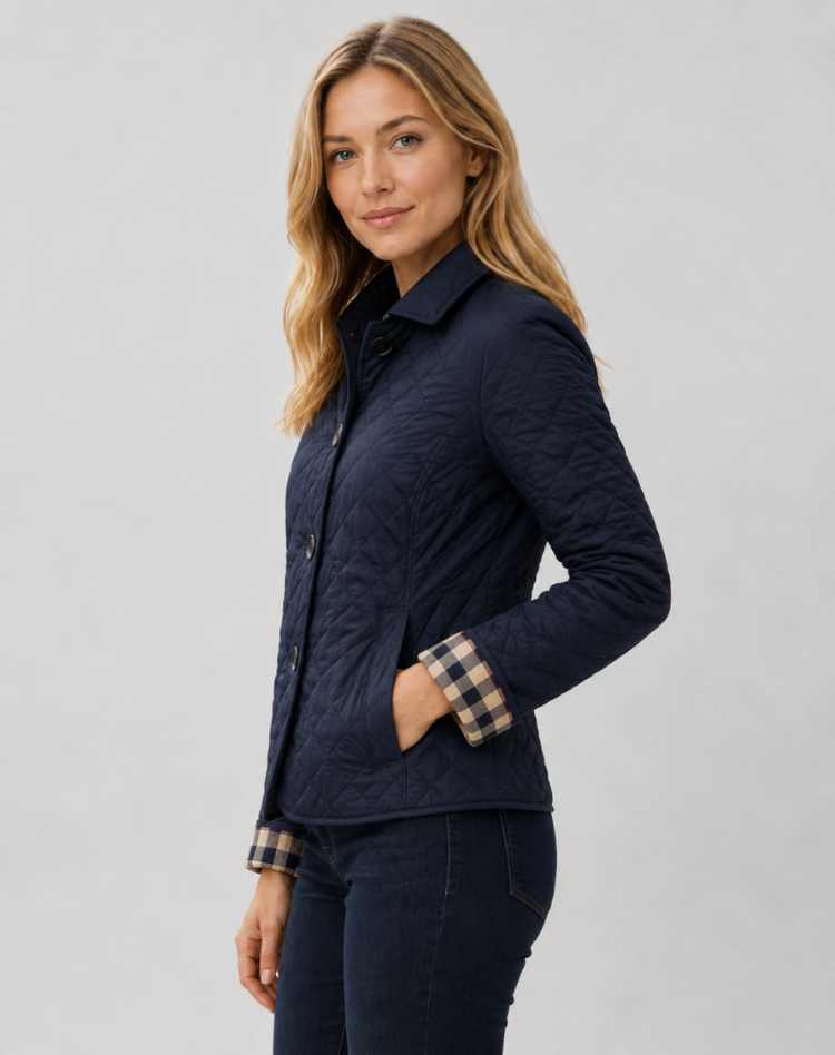Women's Quilted Jacket – Lightweight Button-Up Transitional Style
