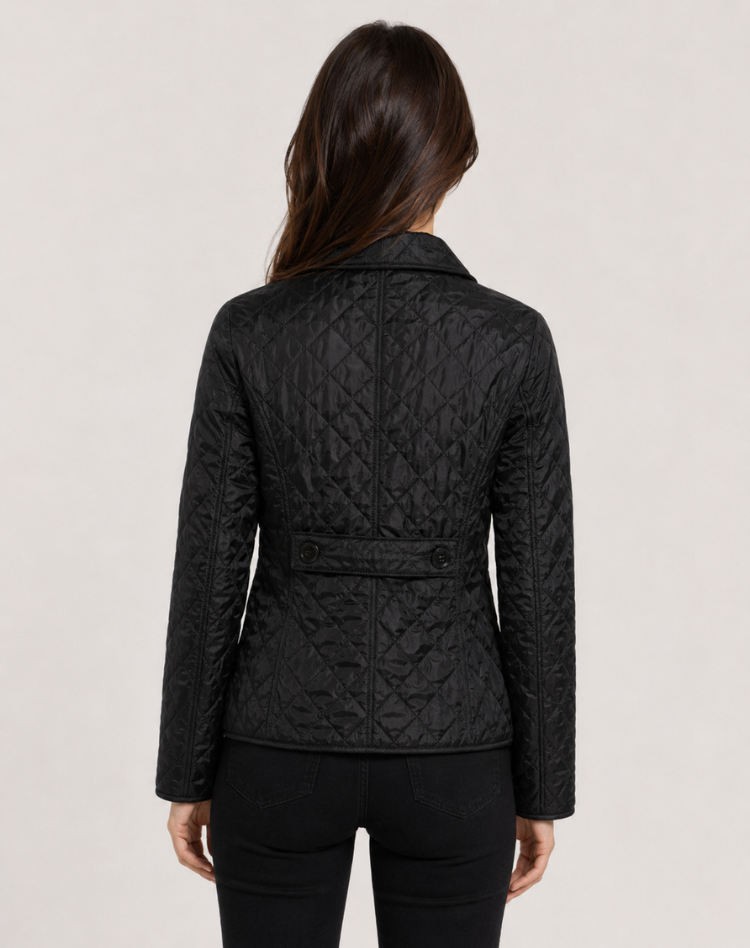 Women's Quilted Jacket – Lightweight Button-Up Transitional Style