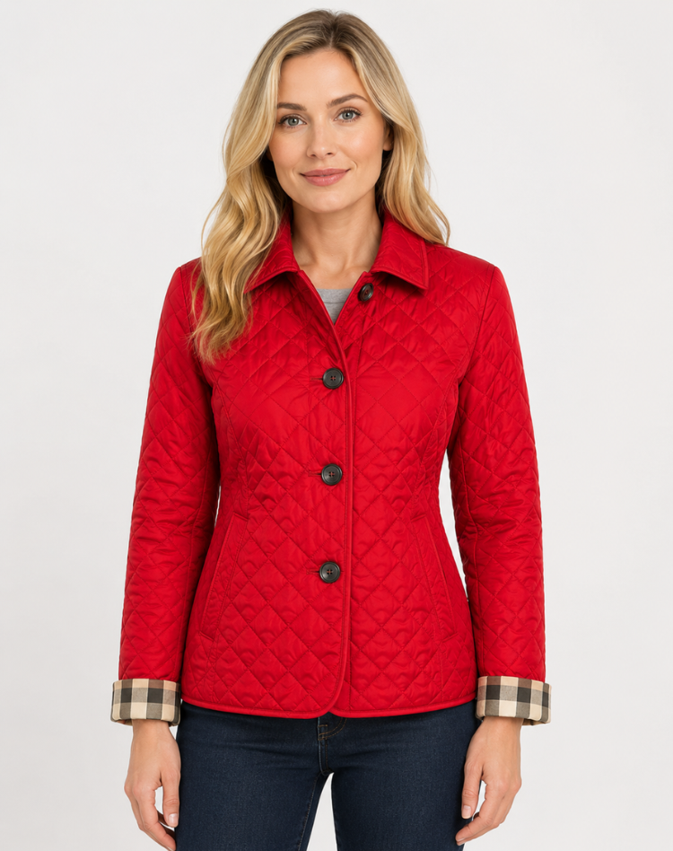 Women's Quilted Jacket – Lightweight Button-Up Transitional Style