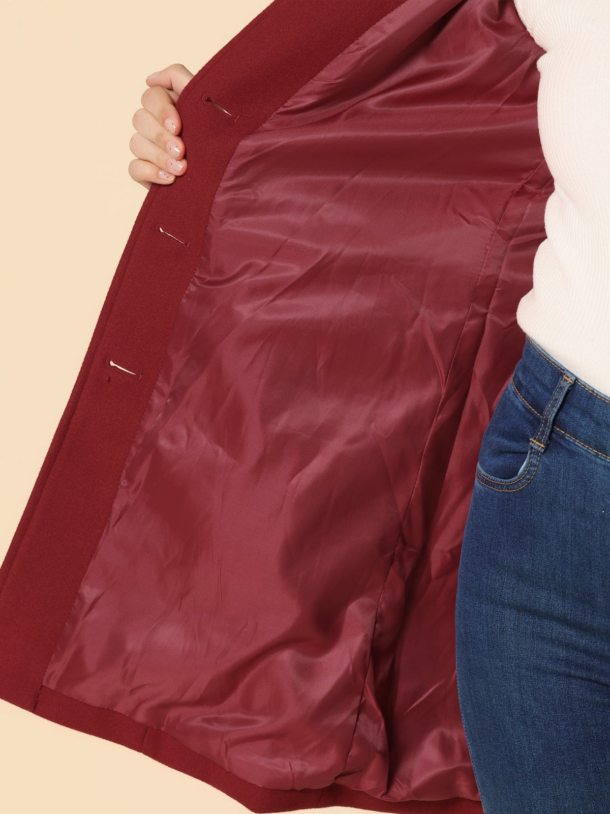 Women’s Single Breasted Trench Coat – Tailored Long A-Line Coat
