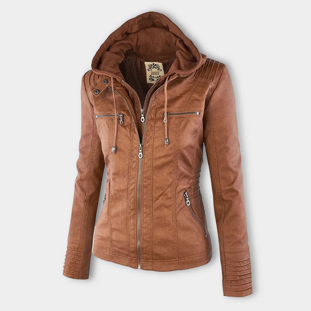 Women's Hooded Tailored Jacket – Warm Smart Casual Design