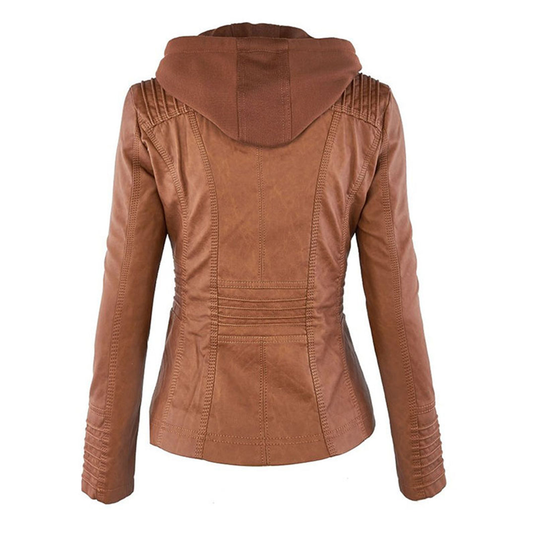 Women's Hooded Tailored Jacket – Warm Smart Casual Design