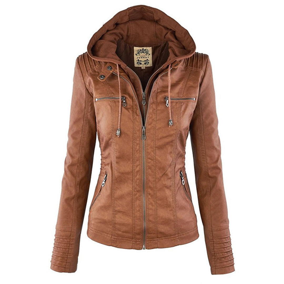 Women's Hooded Tailored Jacket – Warm Smart Casual Design