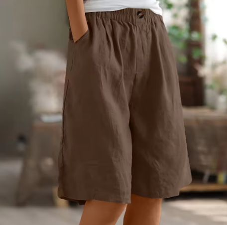 Women's Relaxed Bermuda Shorts - Elasticated Waist