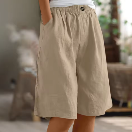 Women's Relaxed Bermuda Shorts - Elasticated Waist