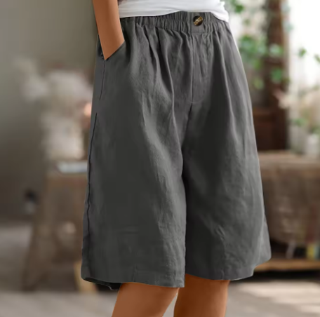 Women's Relaxed Bermuda Shorts - Elasticated Waist