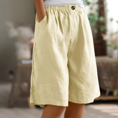 Women's Relaxed Bermuda Shorts - Elasticated Waist
