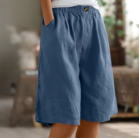 Women's Relaxed Bermuda Shorts - Elasticated Waist