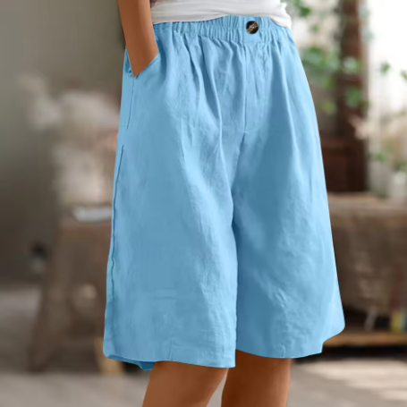 Women's Relaxed Bermuda Shorts - Elasticated Waist