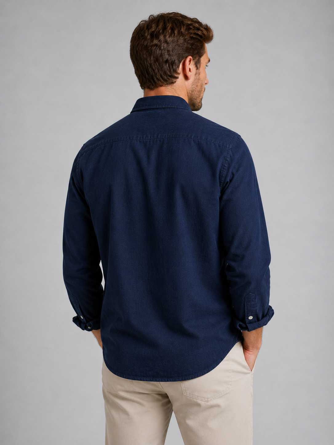 Men’s Casual Button-Down Shirt - Relaxed Everyday Fit
