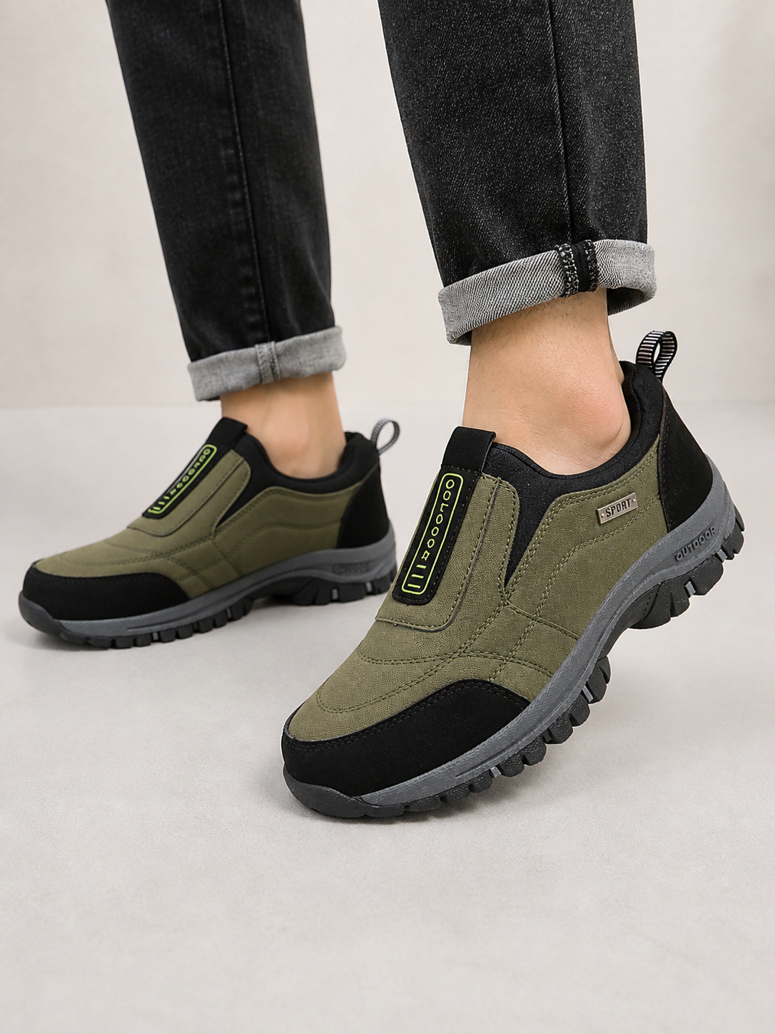 Men’s Comfort Slip-On Walking Shoes – Durable Outdoor Style
