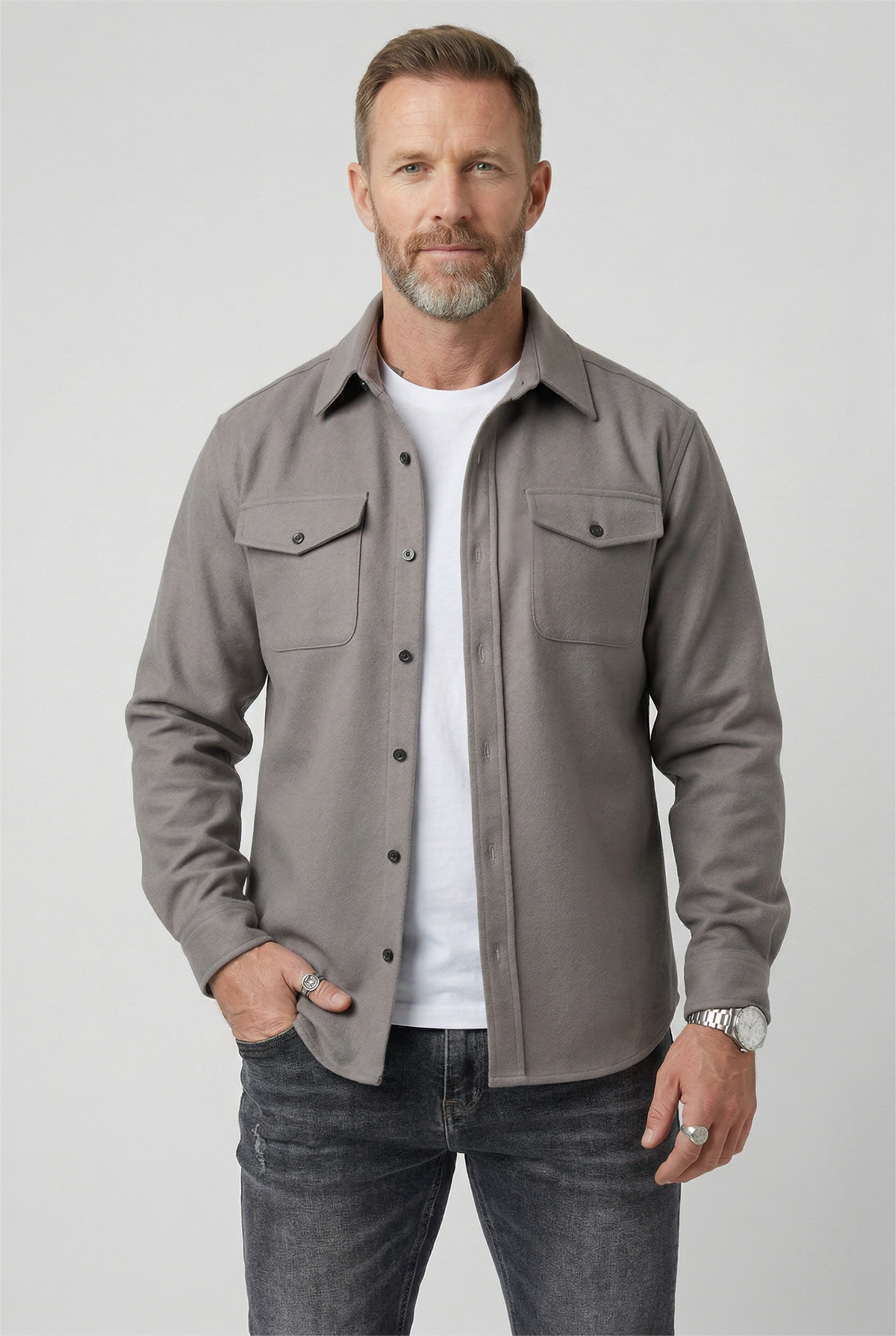 Men’s Jacket | Button Up Chest Pockets