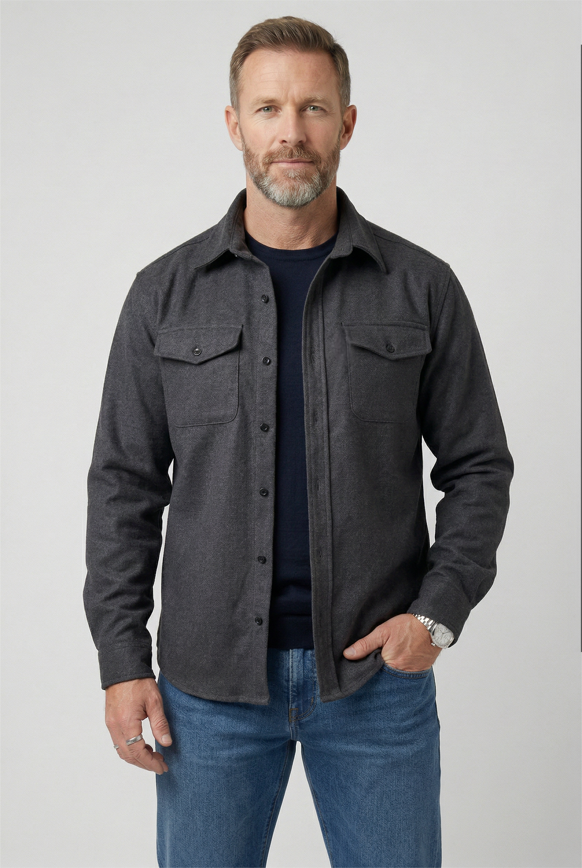 Men’s Jacket | Button Up Chest Pockets