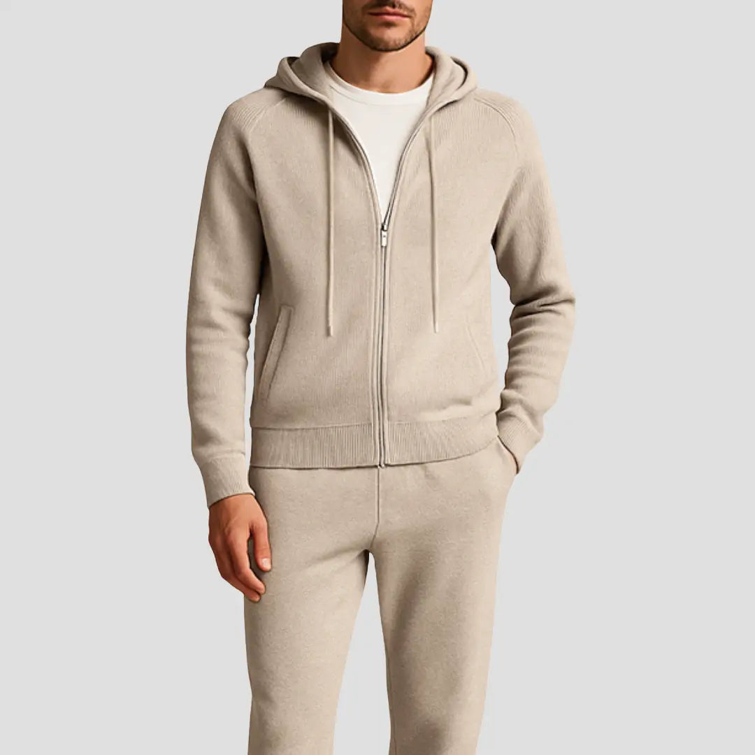 Men's Loungewear Set Zipped Hoodie Jogger Pants