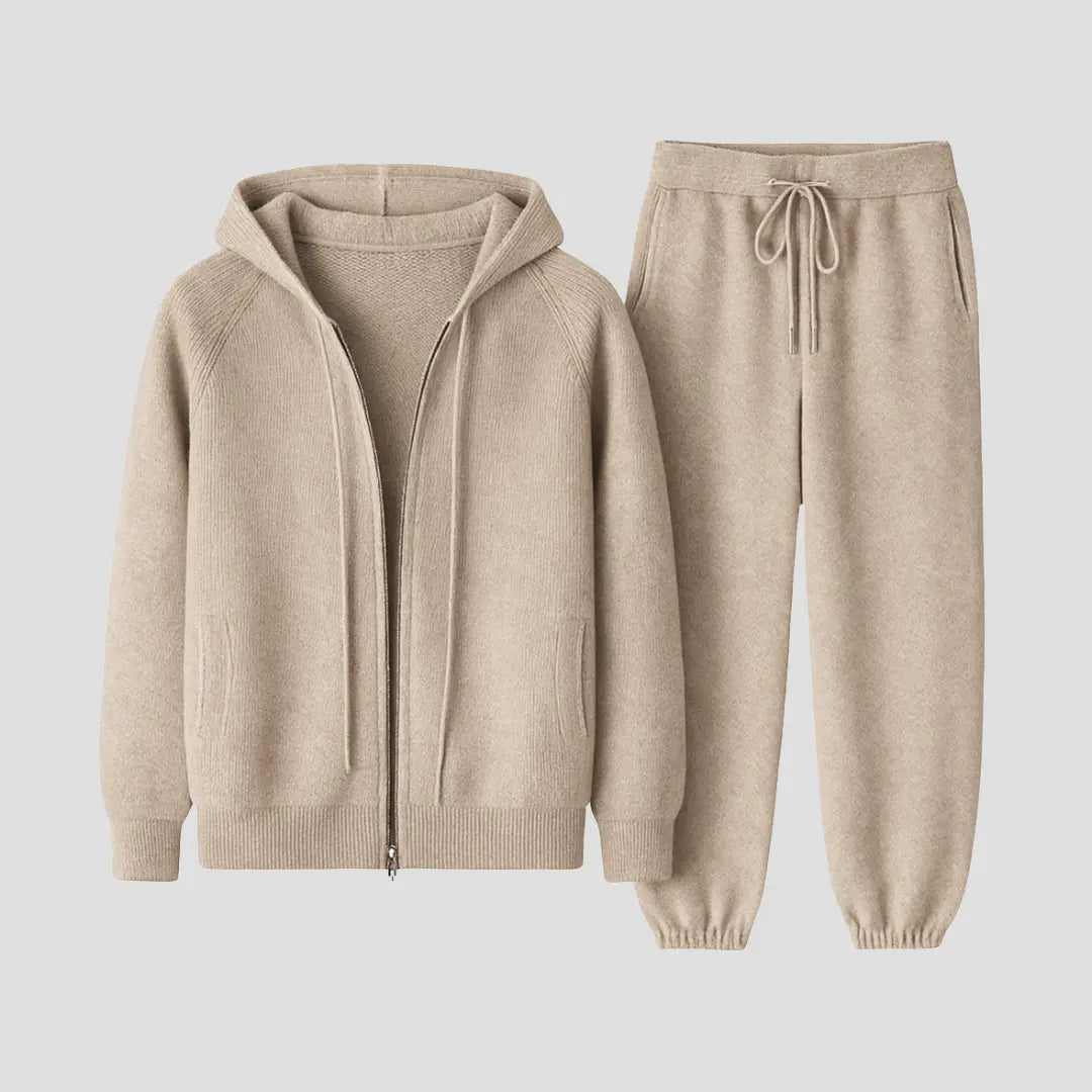 Men's Loungewear Set Zipped Hoodie Jogger Pants