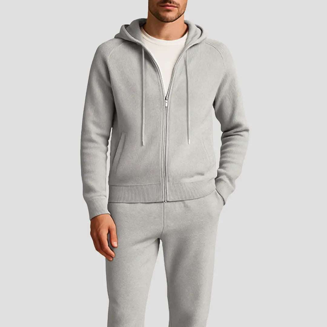 Men's Loungewear Set Zipped Hoodie Jogger Pants