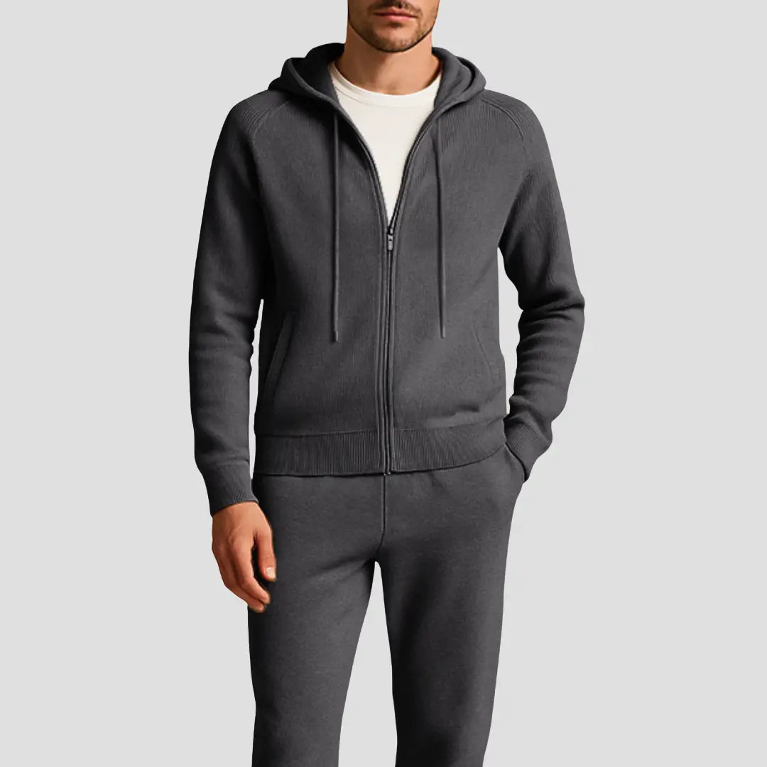 Men's Loungewear Set Zipped Hoodie Jogger Pants