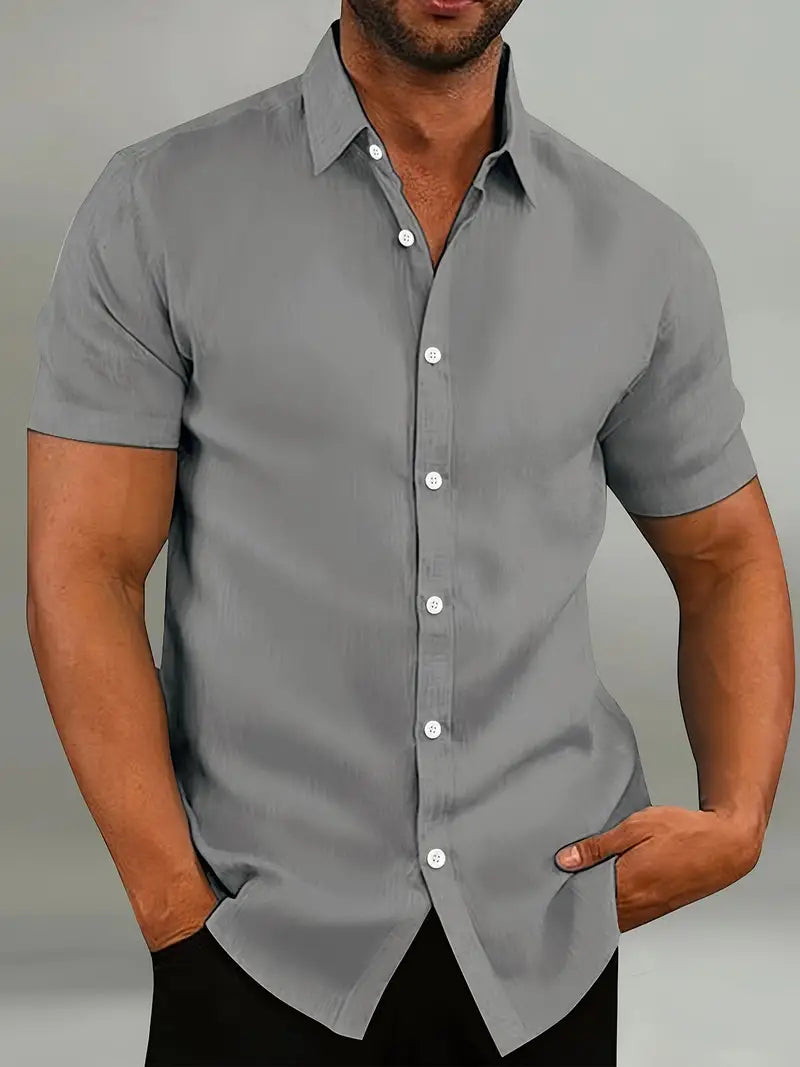 Men's Classic Collar Shirt, Short Sleeve