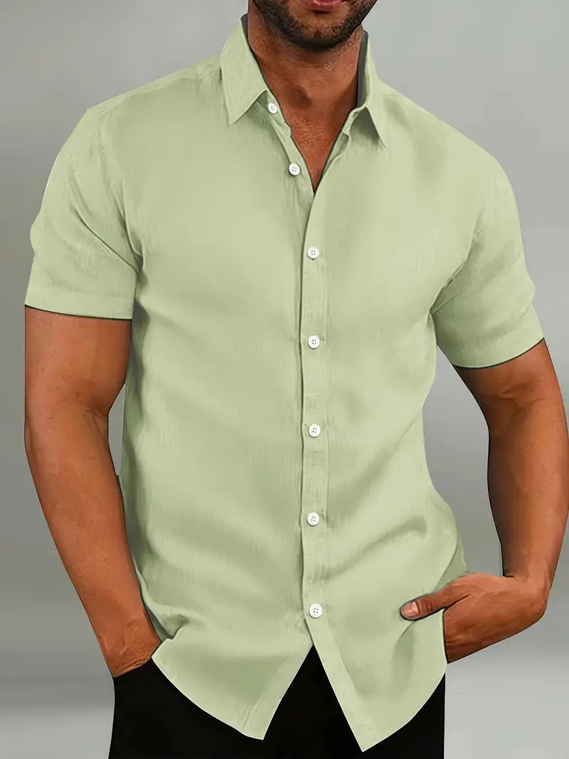 Men's Classic Collar Shirt, Short Sleeve