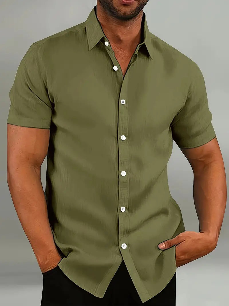 Men's Classic Collar Shirt, Short Sleeve
