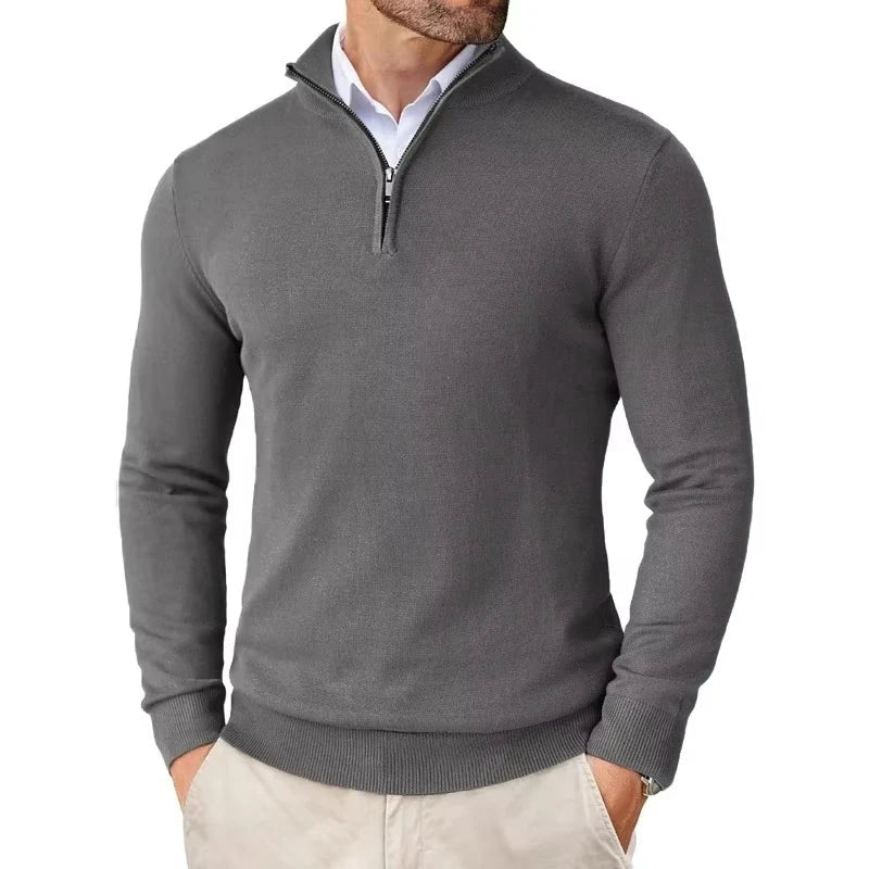 Men's Slim Fit Quarter Zip Sweater