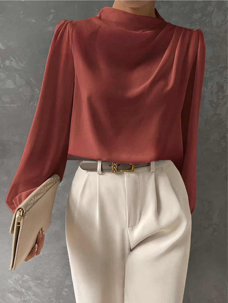 Zélie | Women’s High Neck Long Sleeve Blouse