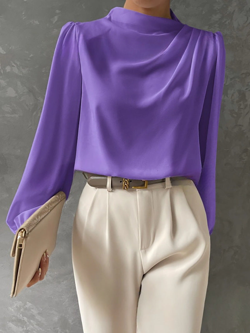 Zélie | Women’s High Neck Long Sleeve Blouse