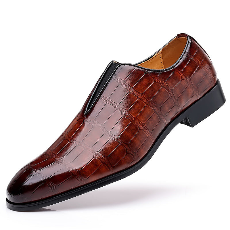 Men's Embossed Dress Shoes – Classic Formal Design