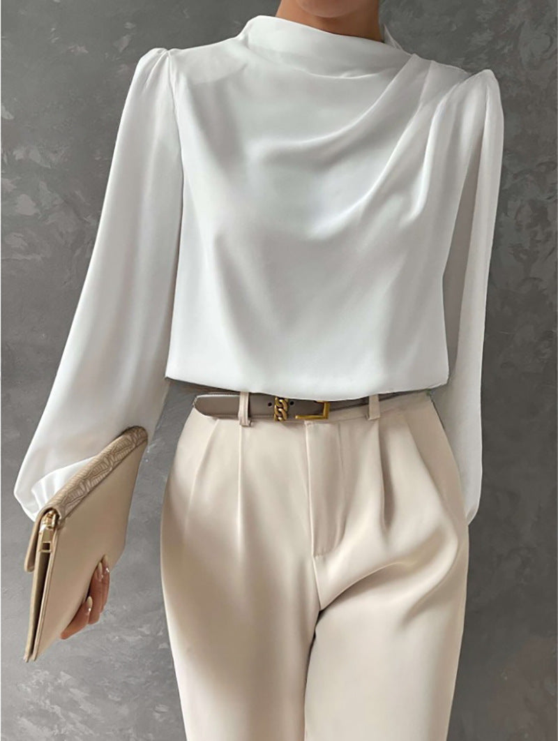 Zélie | Women’s High Neck Long Sleeve Blouse