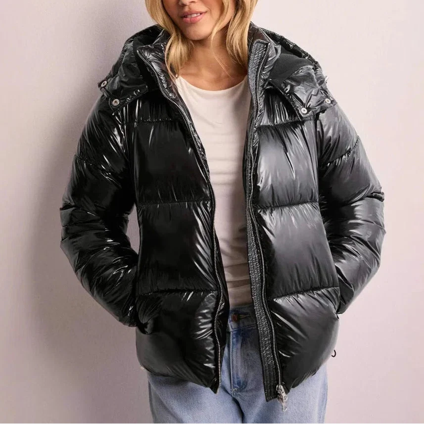 Women's Winter Coat | Hooded Quilted Puffer Jacket | Lightweight Insulation