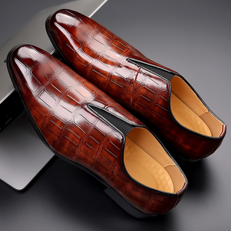 Men's Embossed Dress Shoes – Classic Formal Design