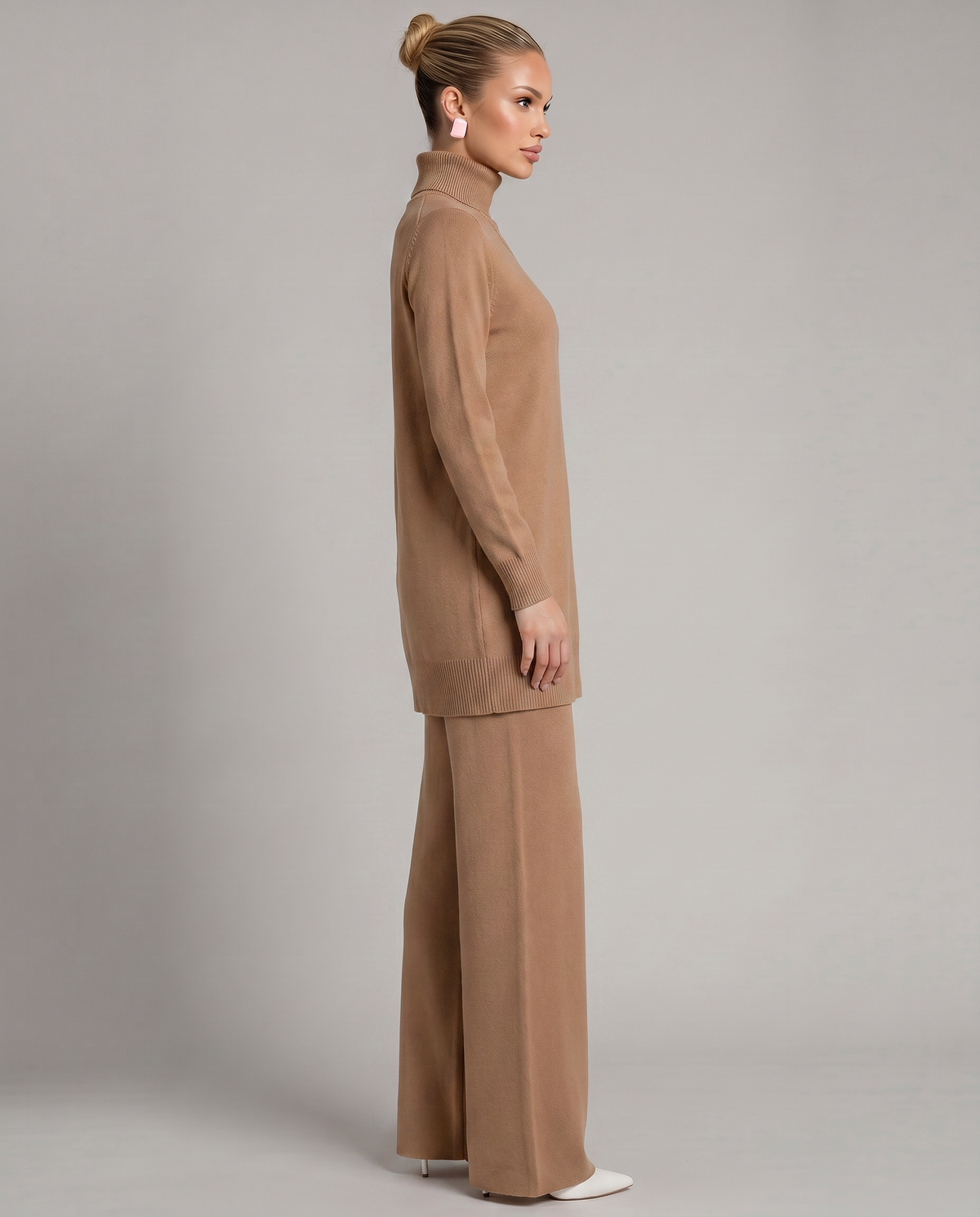 Women's Knit Two-Piece Set Turtleneck