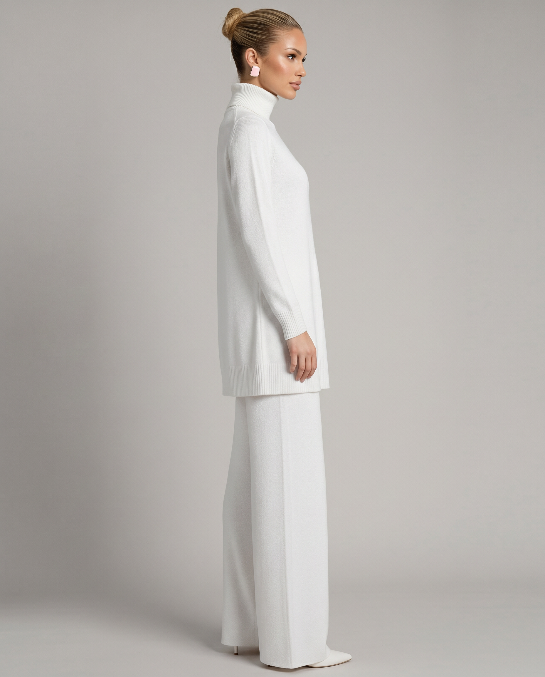 Women's Knit Two-Piece Set Turtleneck