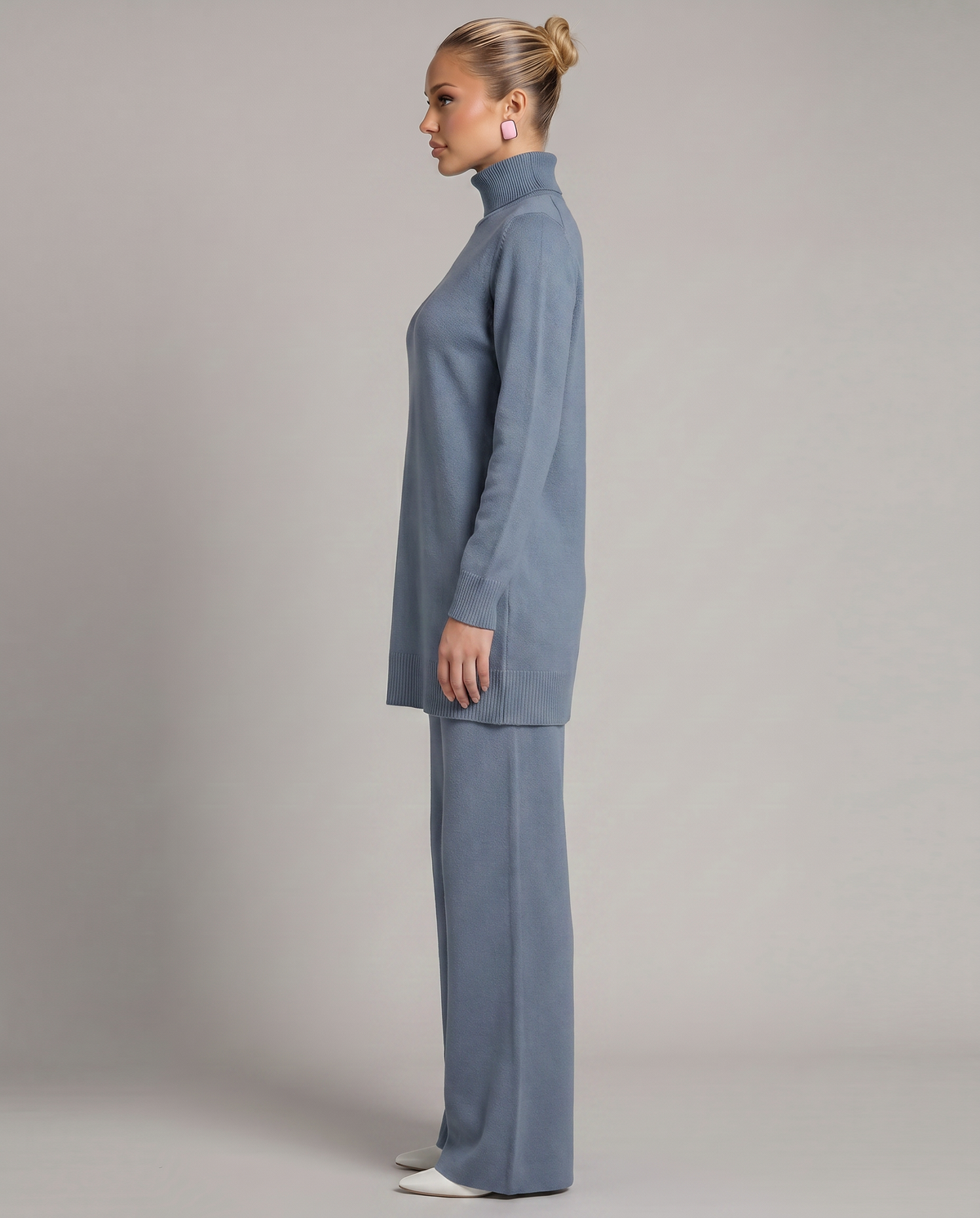 Women's Knit Two-Piece Set Turtleneck