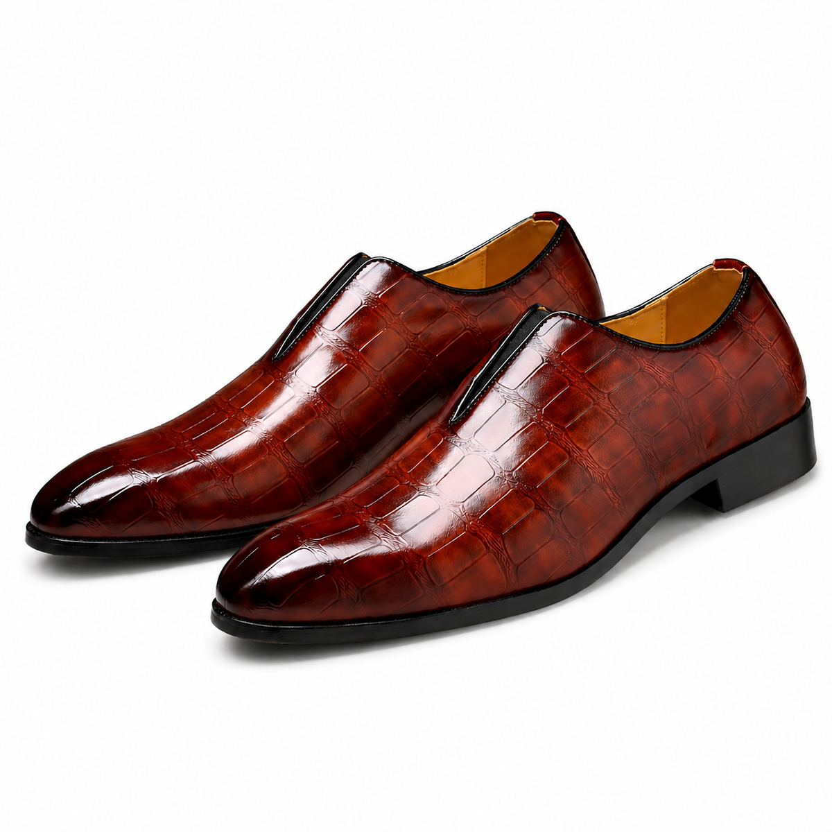 Men's Embossed Dress Shoes – Classic Formal Design