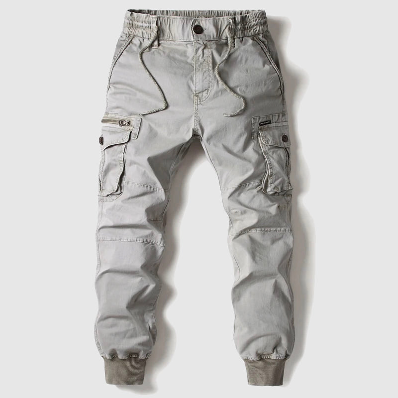 Men's Cargo Jogger Trousers - Drawstring Utility Style