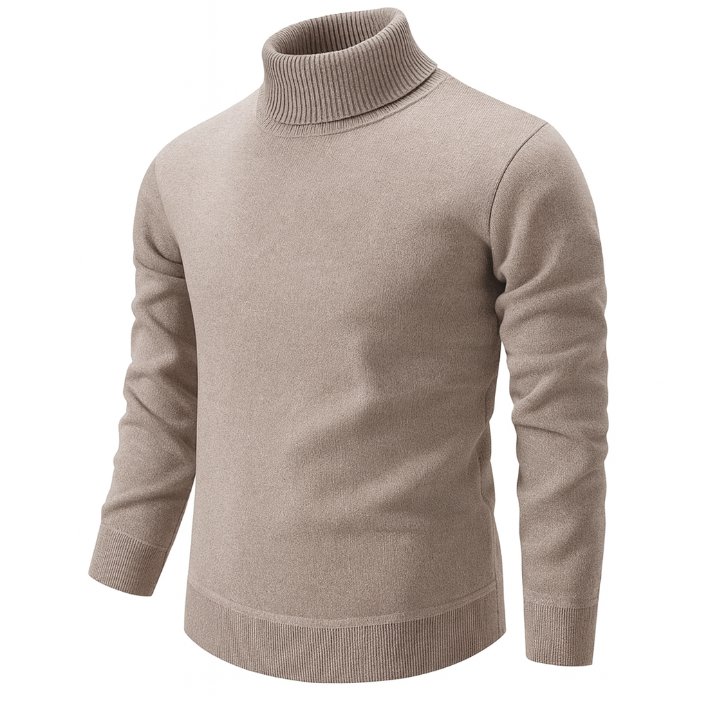 Men's Classic Turtleneck Jumper – Soft Regular Fit Knit