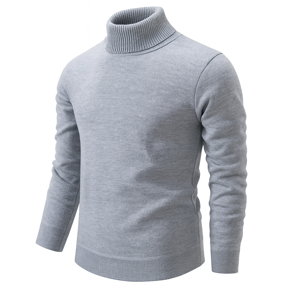 Men's Classic Turtleneck Jumper – Soft Regular Fit Knit