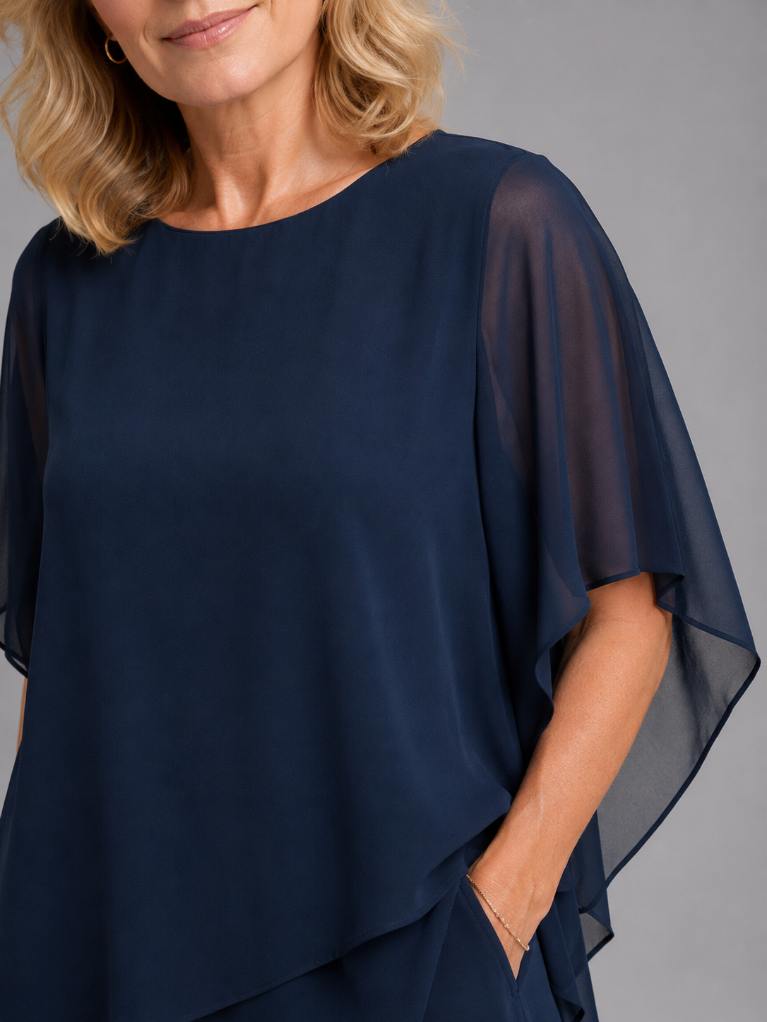 Women's Chiffon Two-Piece Set Wide Leg