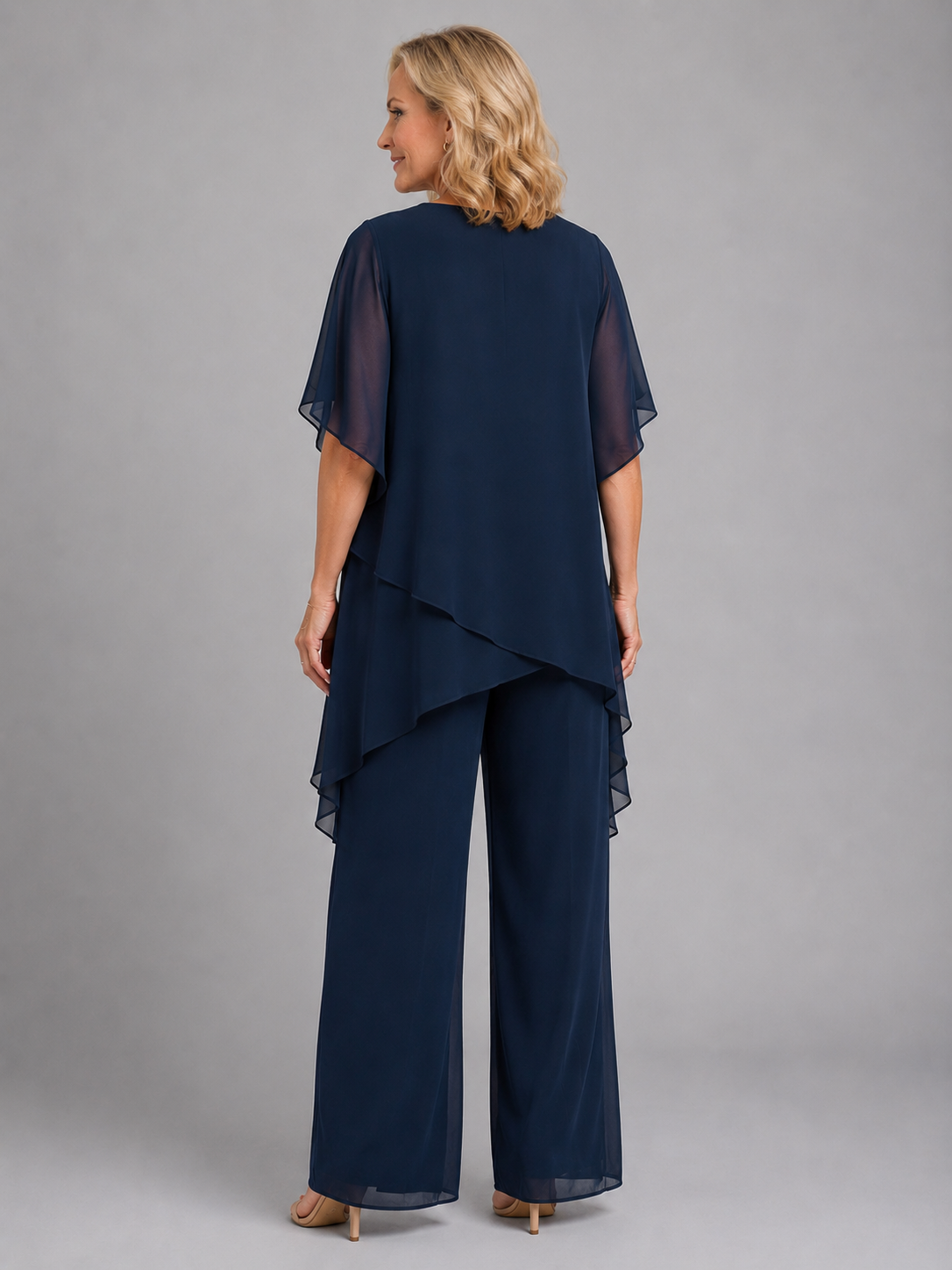 Women's Chiffon Two-Piece Set Wide Leg