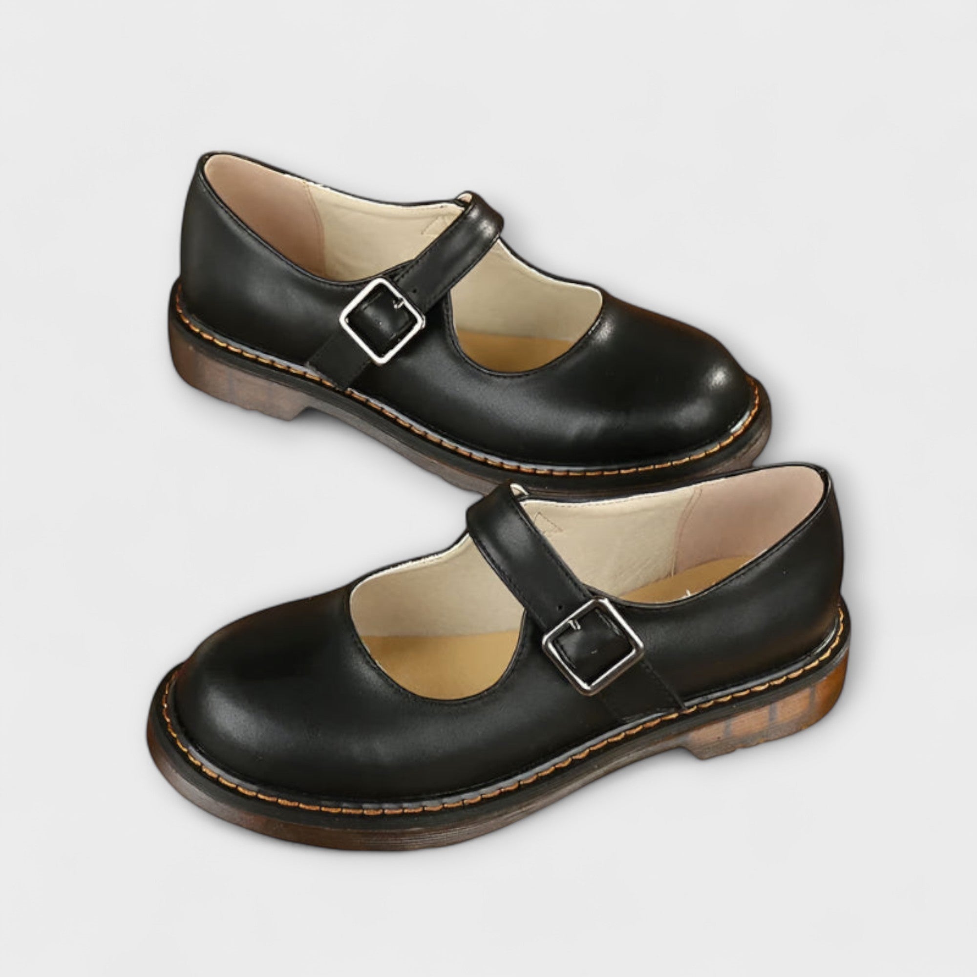 Women's Mary Jane Shoes with Buckle Strap