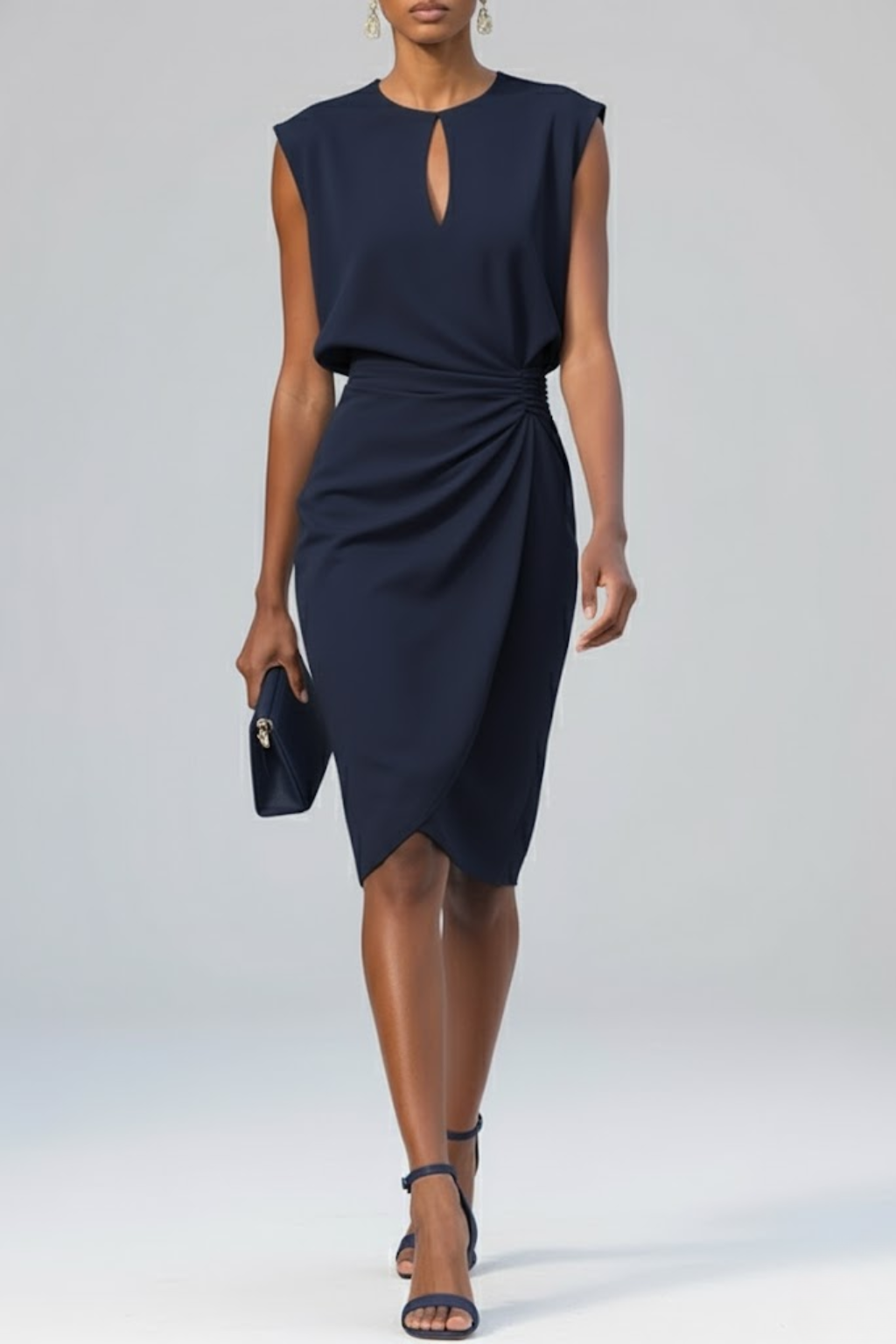 Women’s Ruched Midi Dress