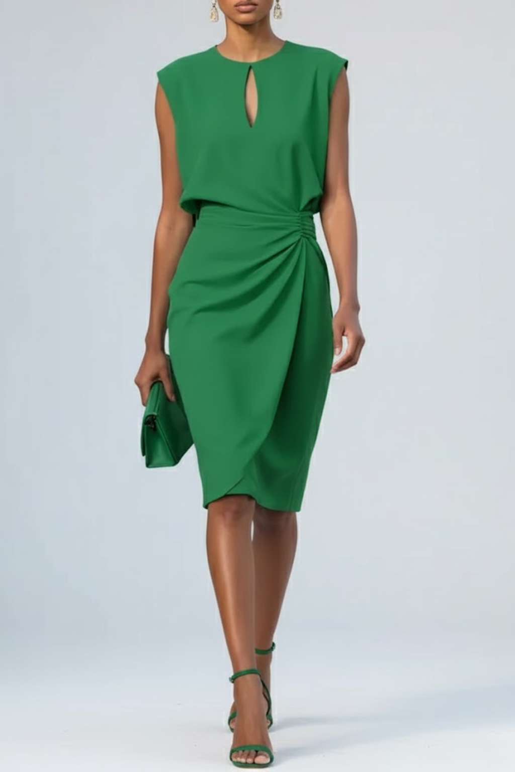 Women’s Ruched Midi Dress
