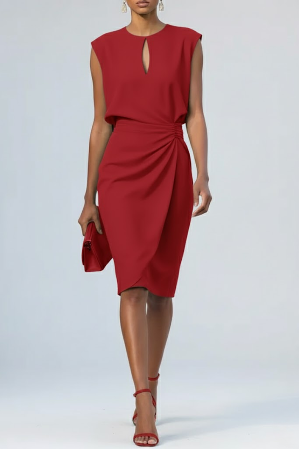 Women’s Ruched Midi Dress