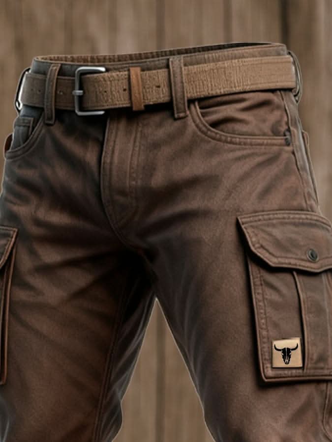 Men's Heavy-Duty Cargo Trousers – Multi-Pocket Utility Design
