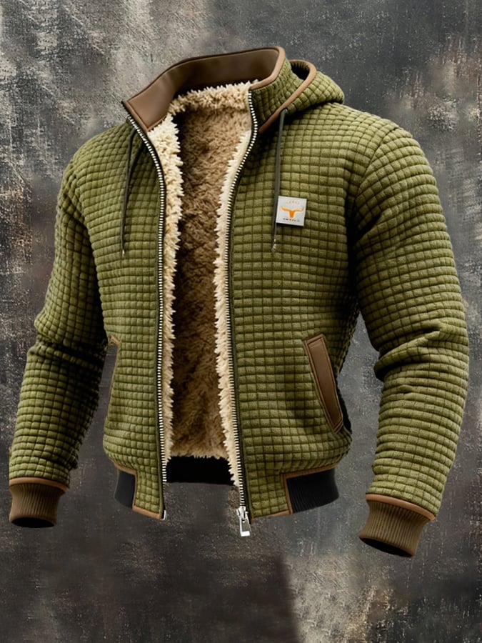 Men's Warm Lined Zip-Up Jacket – Classic Everyday Style