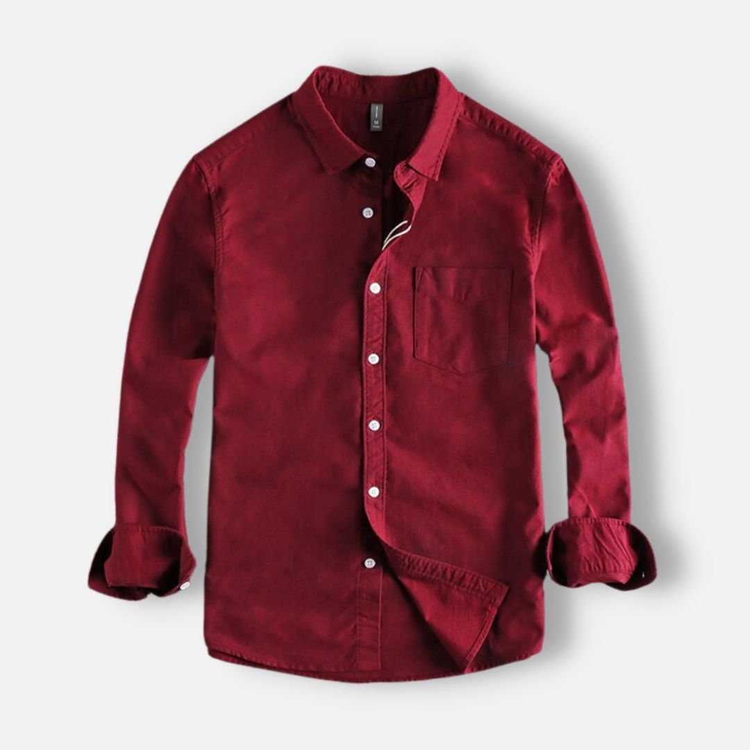 Men's Premium Cotton Long Sleeve Shirt – Classic Collar Design