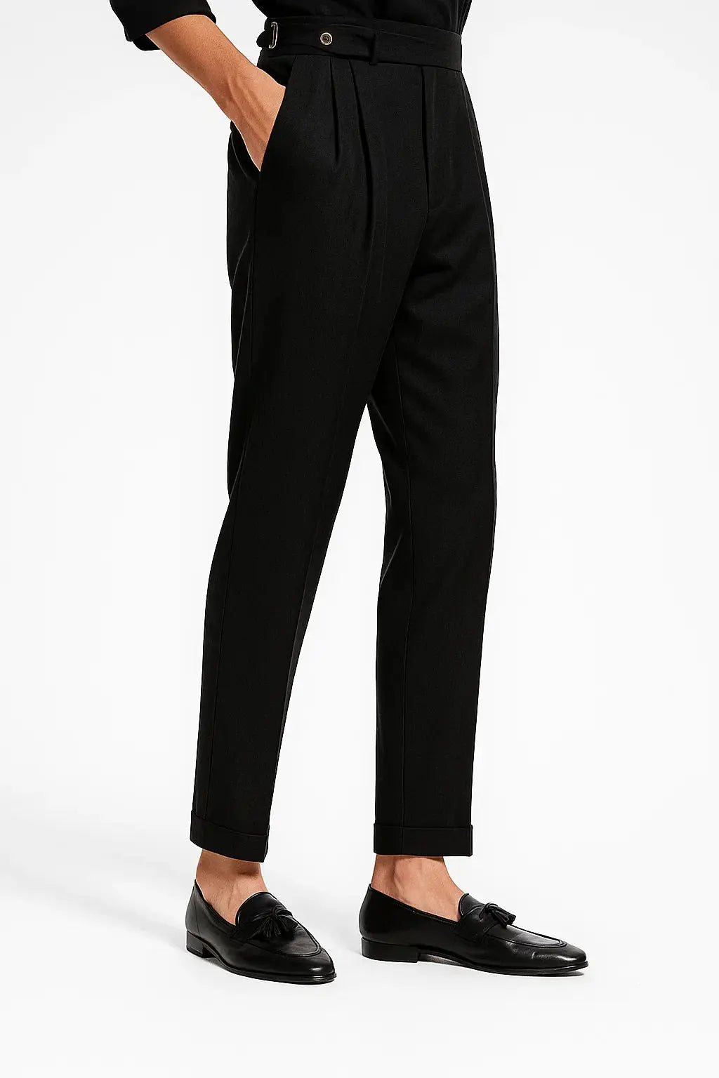 Men's Trousers Modern Fit Elegant with Folds