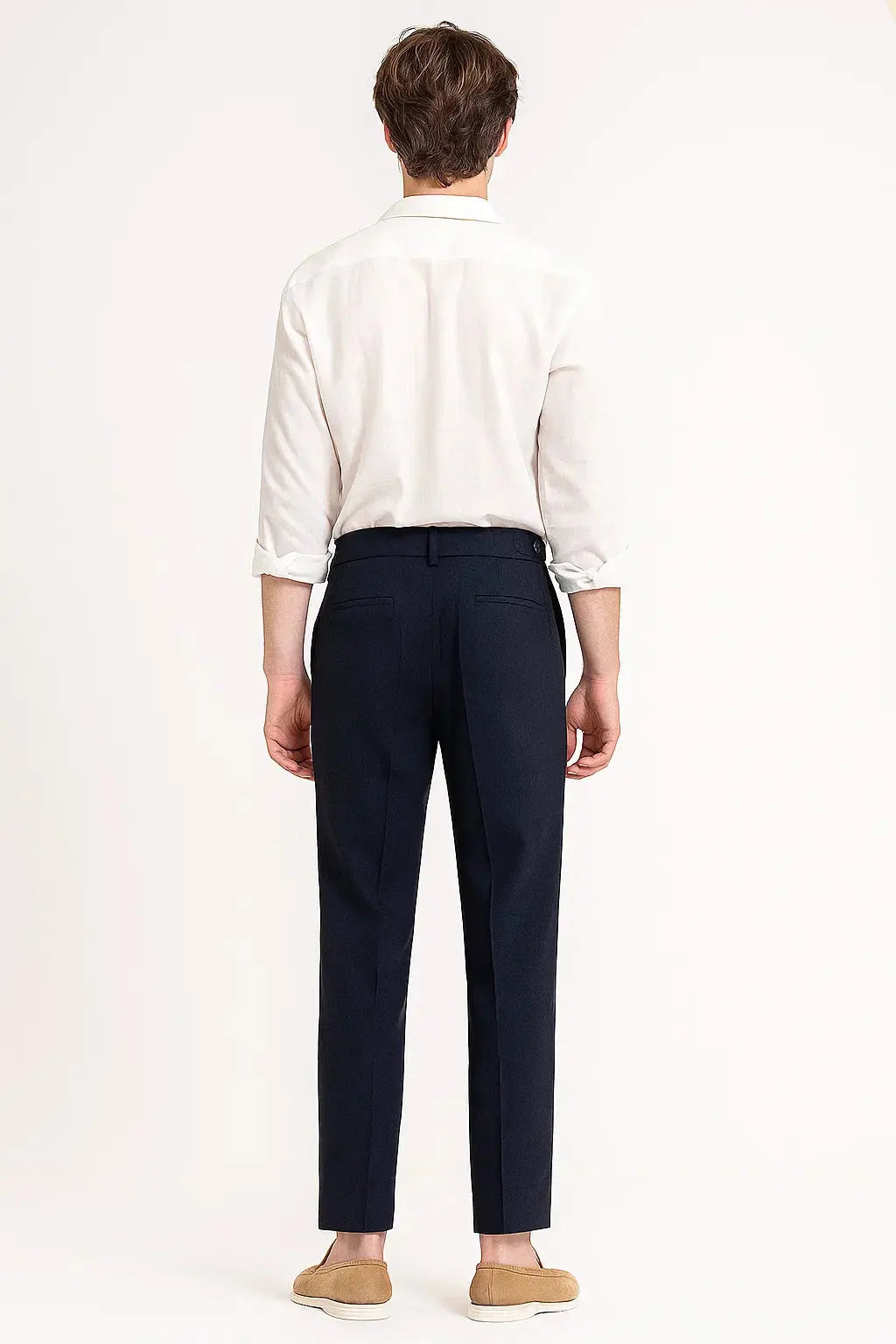 Men's Trousers Modern Fit Elegant with Folds